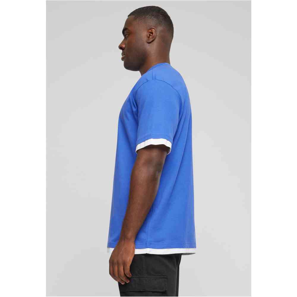 DEF - Visible Layer Heren Tshirt - Blauw/Wit